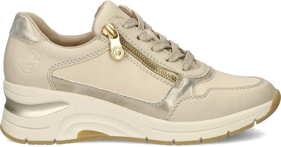 Rieker Sneakers met zijrits vrijetijdsschoen veterschoen smalle vorm