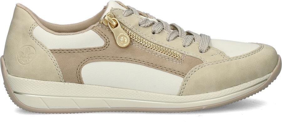 Rieker Beige en parelgrijze sneaker met stippenpatroon Multicolor Dames - Foto 14
