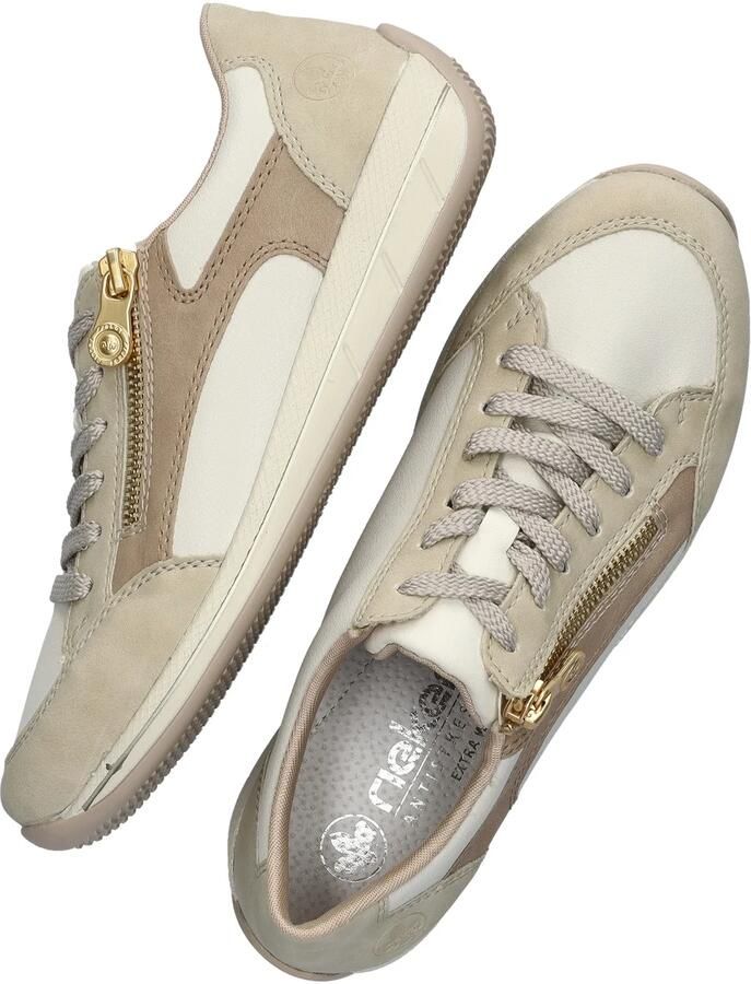 Rieker Beige en parelgrijze sneaker met stippenpatroon Multicolor Dames - Foto 15