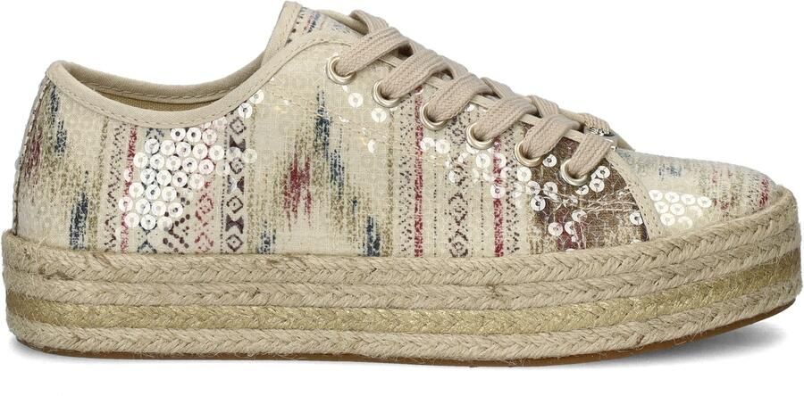 Rieker Espadrille Sneaker met zomerse print Multicolor Dames