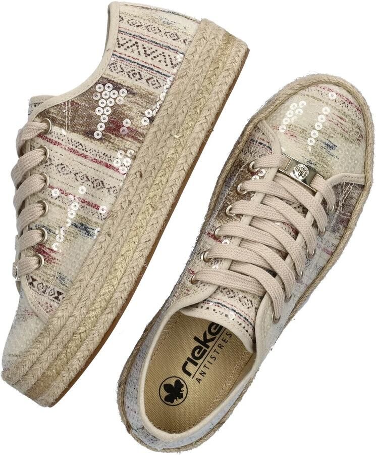 Rieker Espadrille Sneaker met zomerse print Multicolor Dames - Foto 7