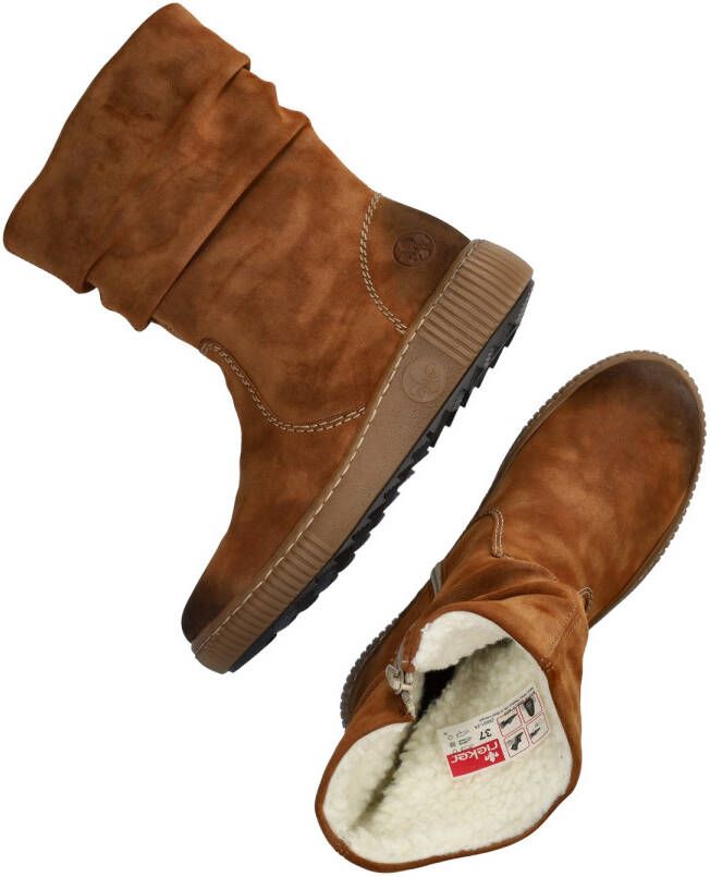 Rieker Enkellaarsjes Plat Enkellaarsjes Plat cognac - Foto 7