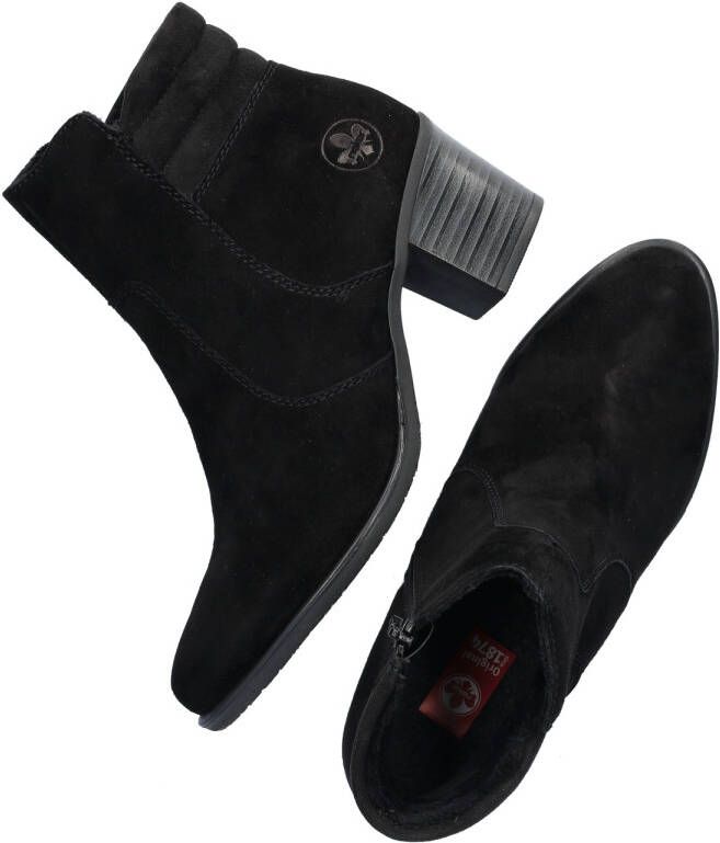 Rieker Elegante Zwarte Suède Enkellaars voor Dames Zwart Dames - Foto 5