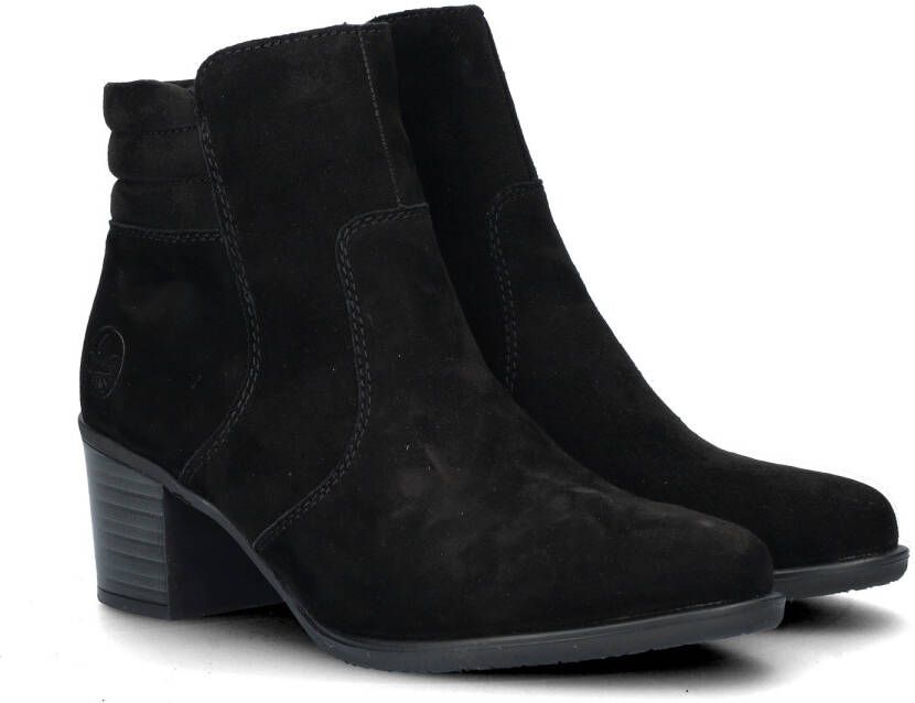 Rieker Elegante Zwarte Suède Enkellaars voor Dames Zwart Dames - Foto 3