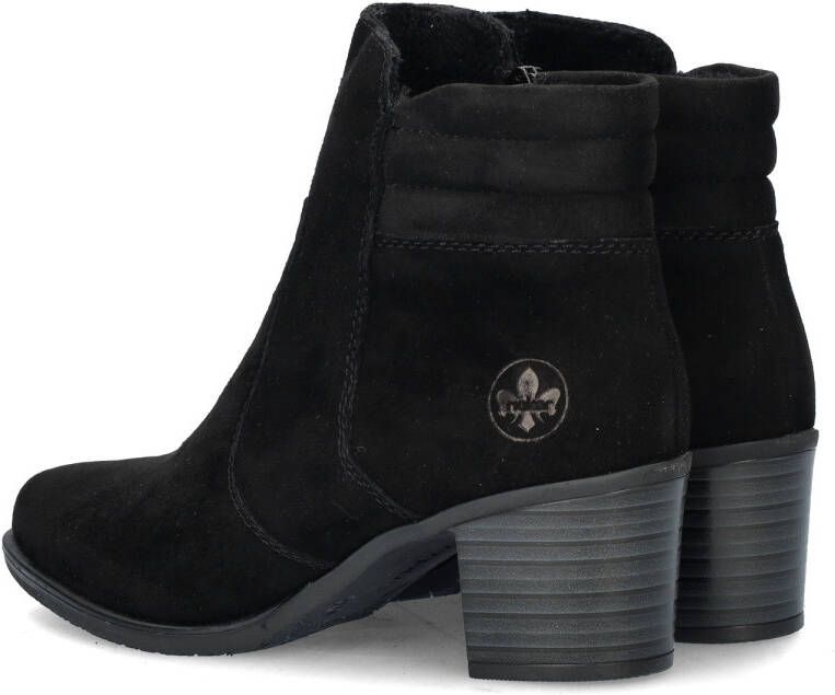 Rieker Elegante Zwarte Suède Enkellaars voor Dames Zwart Dames - Foto 4