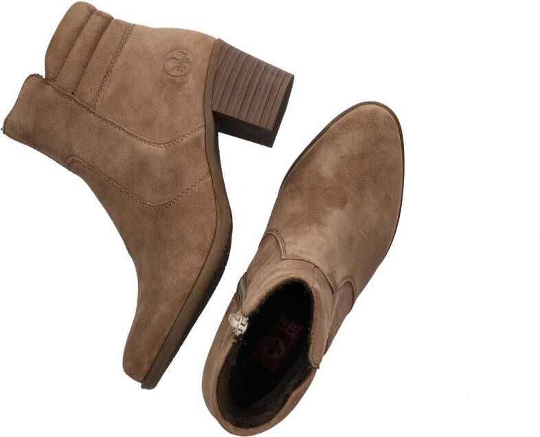 Rieker Taupe Suède Dames Enkellaars Brown Dames - Foto 5