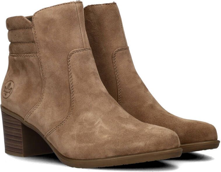 Rieker Taupe Suède Dames Enkellaars Brown Dames - Foto 4