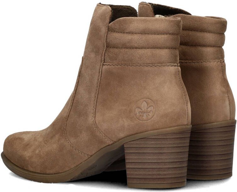 Rieker Taupe Suède Dames Enkellaars Brown Dames - Foto 3