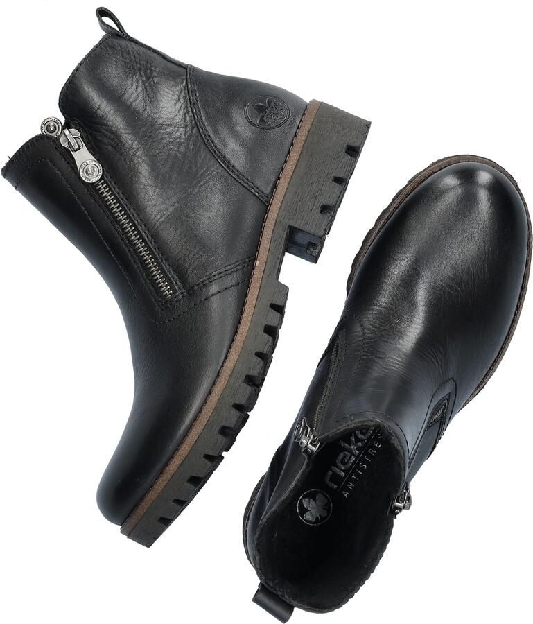 Rieker leren enkellaarzen zwart - Foto 4