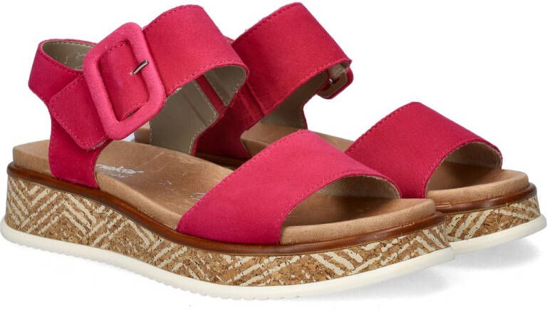 Rieker Revolution suède sandalen fuchsia - Foto 4
