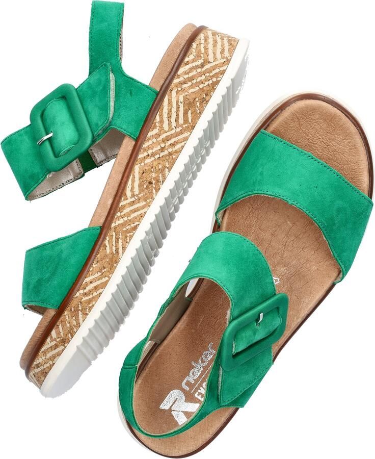 Rieker Witte Leren Sneakers met Glamoureuze Stenen Multicolor Dames - Foto 8