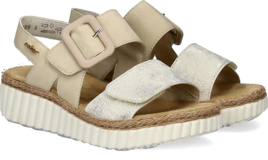 Rieker Sandalen zomerschoen sandaal sleehak met twee klittenbandsluitingen - Foto 9