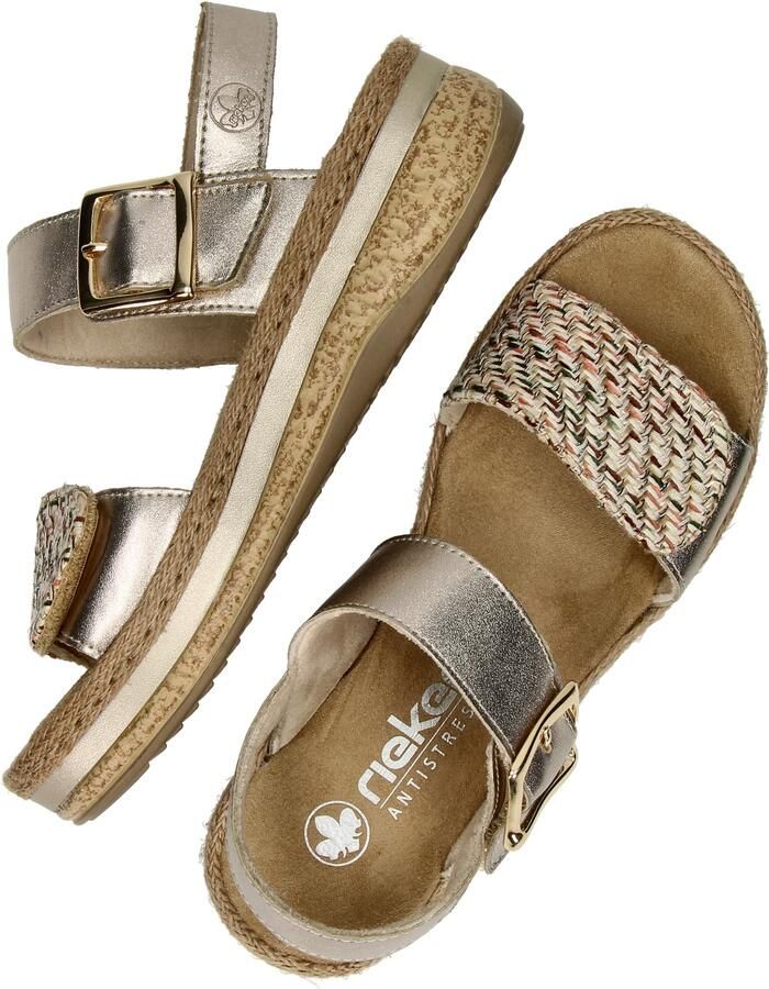 Rieker Sandalen met sleehak V0951-90 - Foto 9