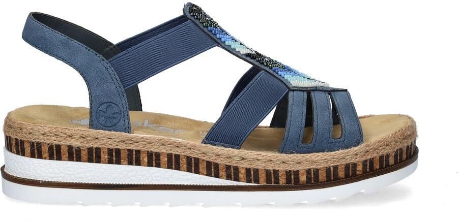 Rieker V7909-12 dames sandalen sportief blauw - Foto 6