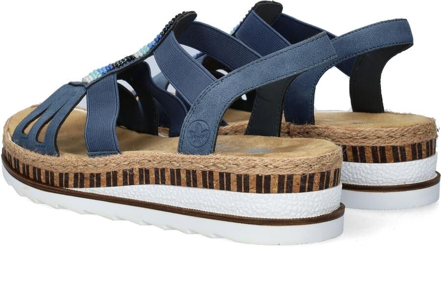 Rieker V7909-12 dames sandalen sportief blauw - Foto 8