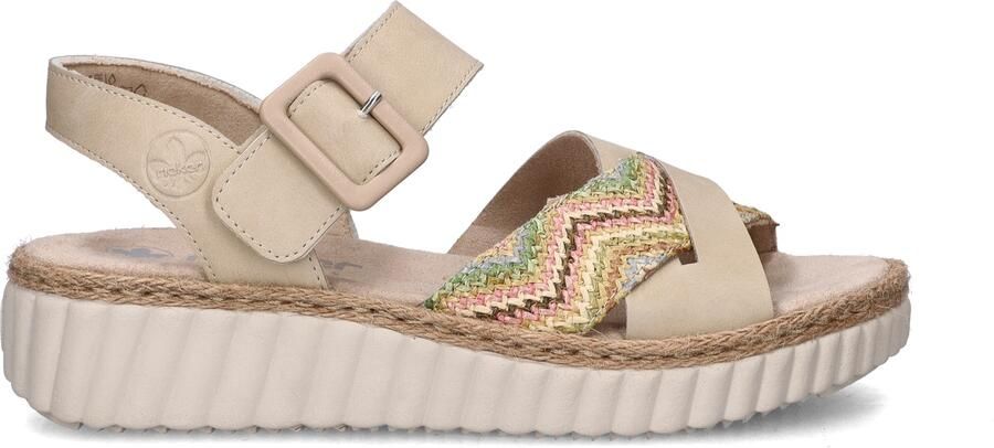 Rieker Sandalen met sleehak 69269 - Foto 7