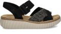 Rieker Sandalen met sleehak - Zwart