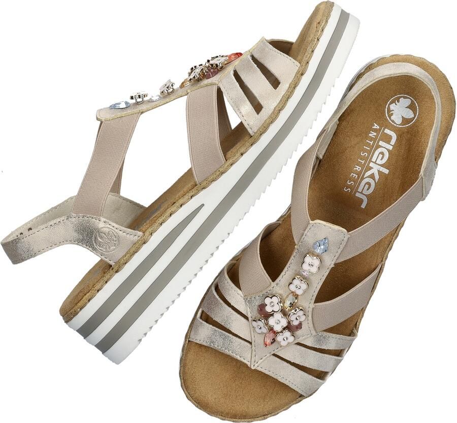 Rieker Sandaal V0245-60 Beige - Foto 8