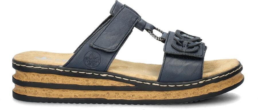 Rieker Blauwe Synthetische Sandalen met Klittenbandsluiting Blauw Dames - Foto 10