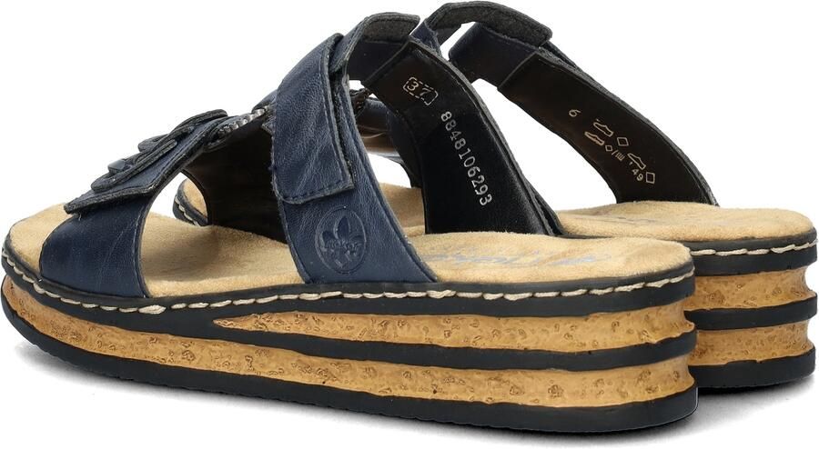 Rieker Blauwe Synthetische Sandalen met Klittenbandsluiting Blauw Dames - Foto 12