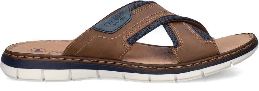 Rieker Slipper 25182-14 Blauw Bruin - Foto 14