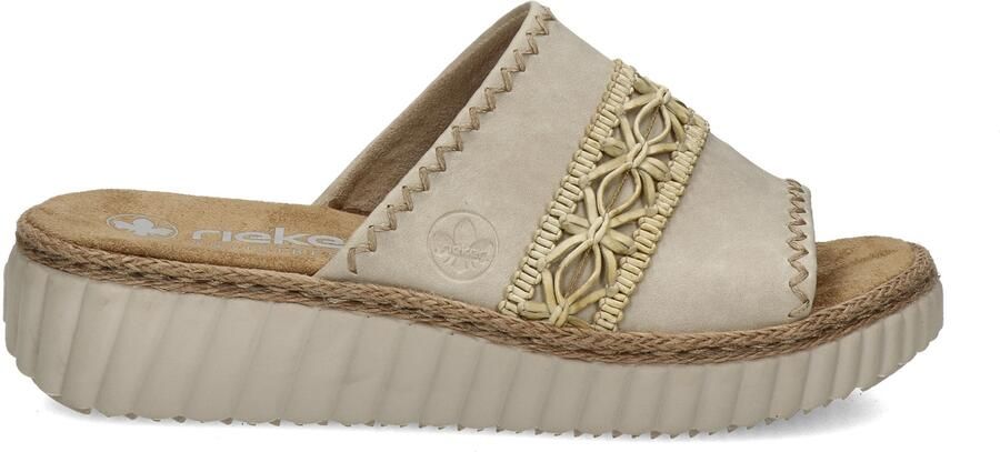 Rieker Slippers beige Textiel Dames - Foto 9