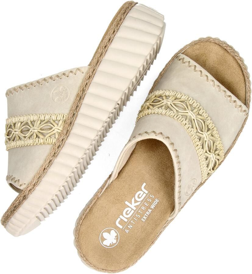 Rieker Slippers beige Textiel Dames - Foto 10