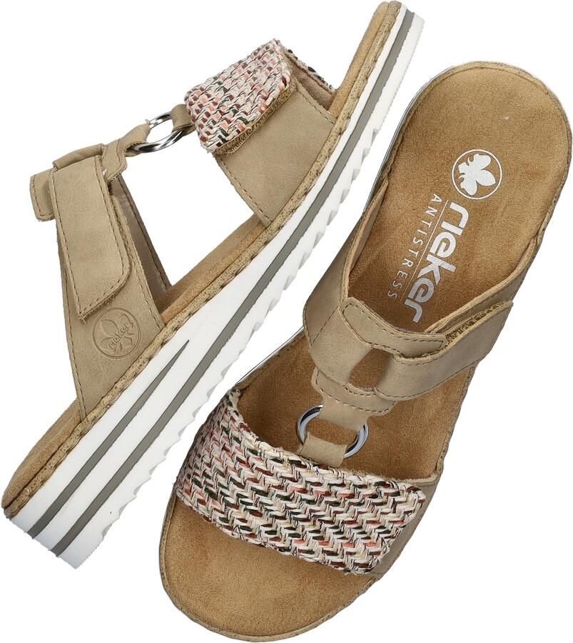 Rieker -Dames beige donker slippers & muiltjes - Foto 13