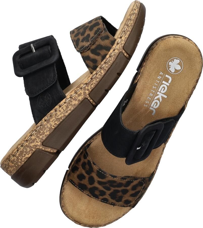 Rieker Zwarte Comfort Slipper met Voorgevormd Voetbed Black Dames - Foto 12