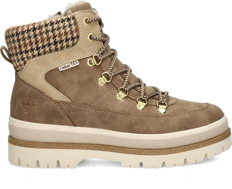 Rieker Dames Y6210 Veterschoenen TEX Plateauzool Beige - Foto 13