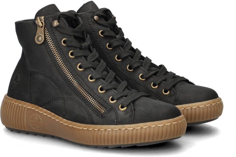 Rieker Z-6610 Zwarte enkelhoge gevoerde veterschoen Kleur Zwart) - Foto 7