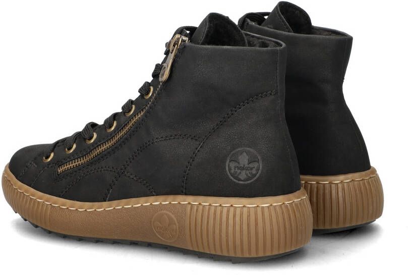 Rieker Z-6610 Zwarte enkelhoge gevoerde veterschoen Kleur Zwart) - Foto 6