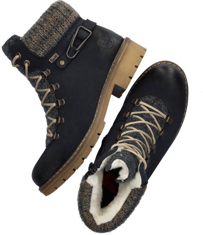 Rieker Winterlaarsjes winterlaarzen veterschoenen met gebreide rand en -tex - Foto 5