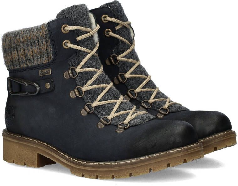 Rieker Winterlaarsjes winterlaarzen veterschoenen met gebreide rand en -tex - Foto 4