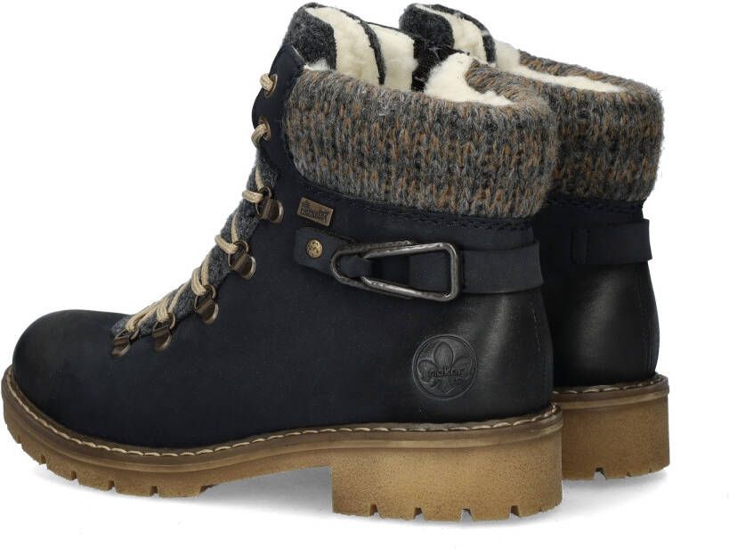 Rieker Winterlaarsjes winterlaarzen veterschoenen met gebreide rand en -tex - Foto 3