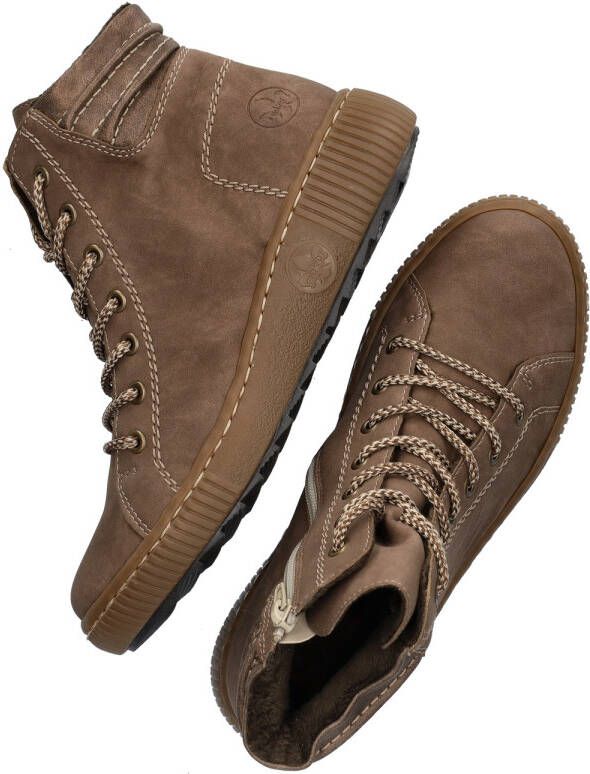 Rieker Comfortabele Taupe Veterschoen voor Dames Bruin Dames - Foto 5