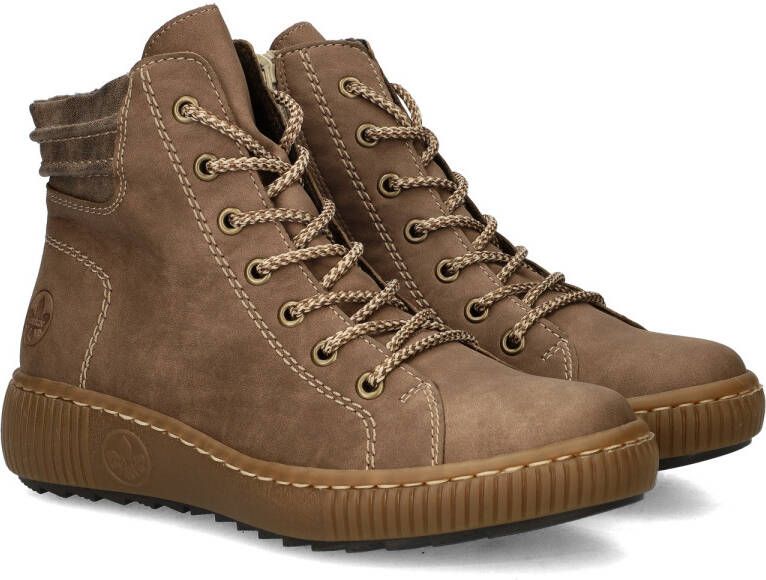 Rieker Comfortabele Taupe Veterschoen voor Dames Bruin Dames - Foto 4
