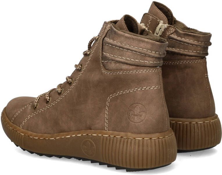 Rieker Comfortabele Taupe Veterschoen voor Dames Bruin Dames - Foto 3