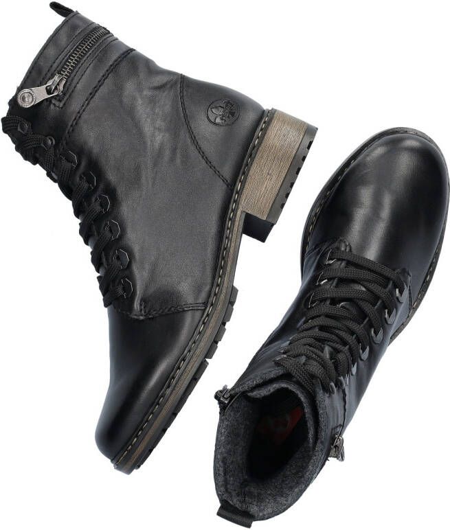 Rieker Waterdichte sneakers met ritssluiting en uitneembaar voetbed Black Dames - Foto 13