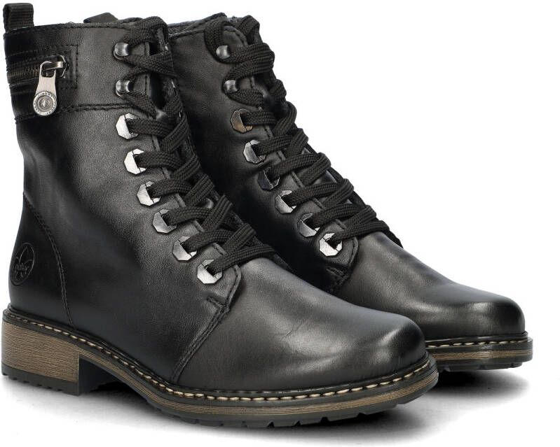 Rieker Waterdichte sneakers met ritssluiting en uitneembaar voetbed Black Dames - Foto 11