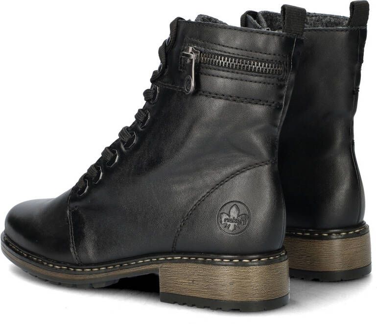 Rieker Waterdichte sneakers met ritssluiting en uitneembaar voetbed Black Dames - Foto 12