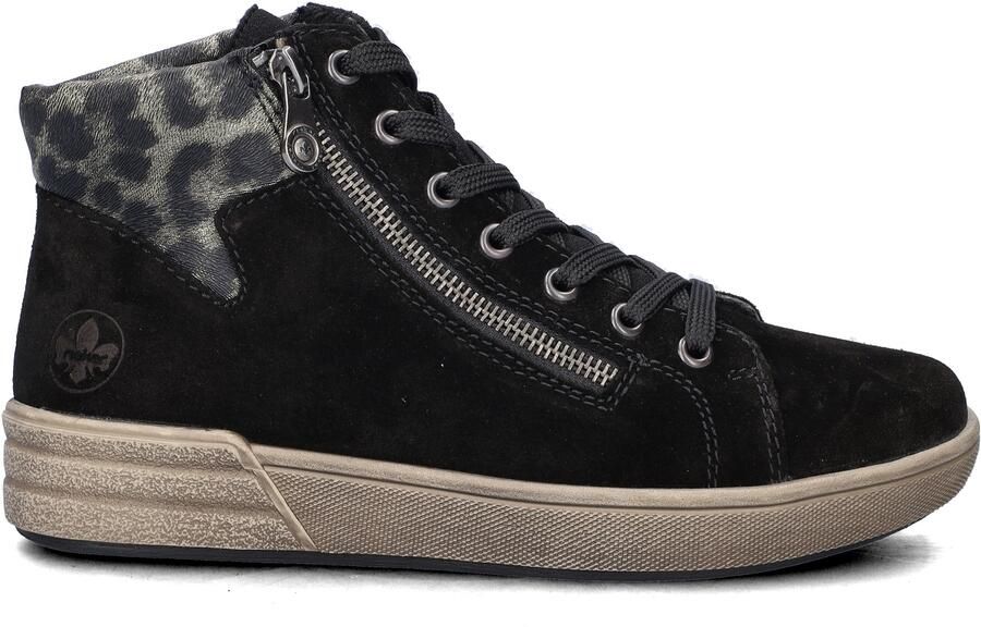 Rieker Veterboot X0709-00 Zwart Nubuck Warm Gevoerd - Foto 9