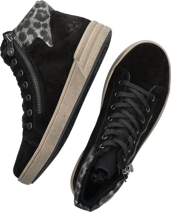 Rieker Veterboot X0709-00 Zwart Nubuck Warm Gevoerd - Foto 10