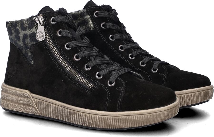 Rieker Veterboot X0709-00 Zwart Nubuck Warm Gevoerd - Foto 11