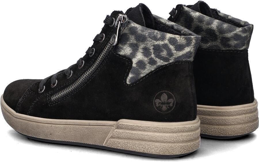 Rieker Veterboot X0709-00 Zwart Nubuck Warm Gevoerd - Foto 12