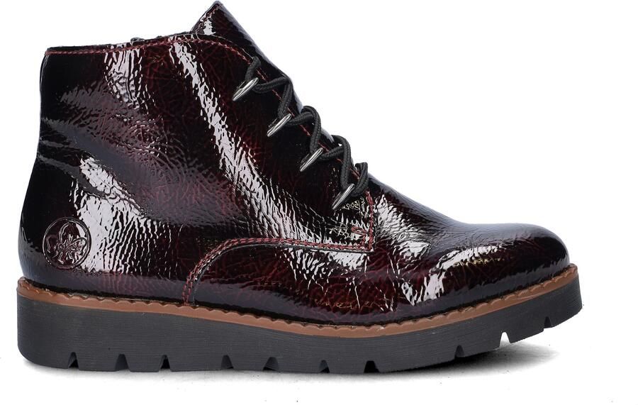 Rieker Plateaulaarsjes veterschoenen enkellaars wedge laarzen met aantrek-lus in glanzend look - Foto 6