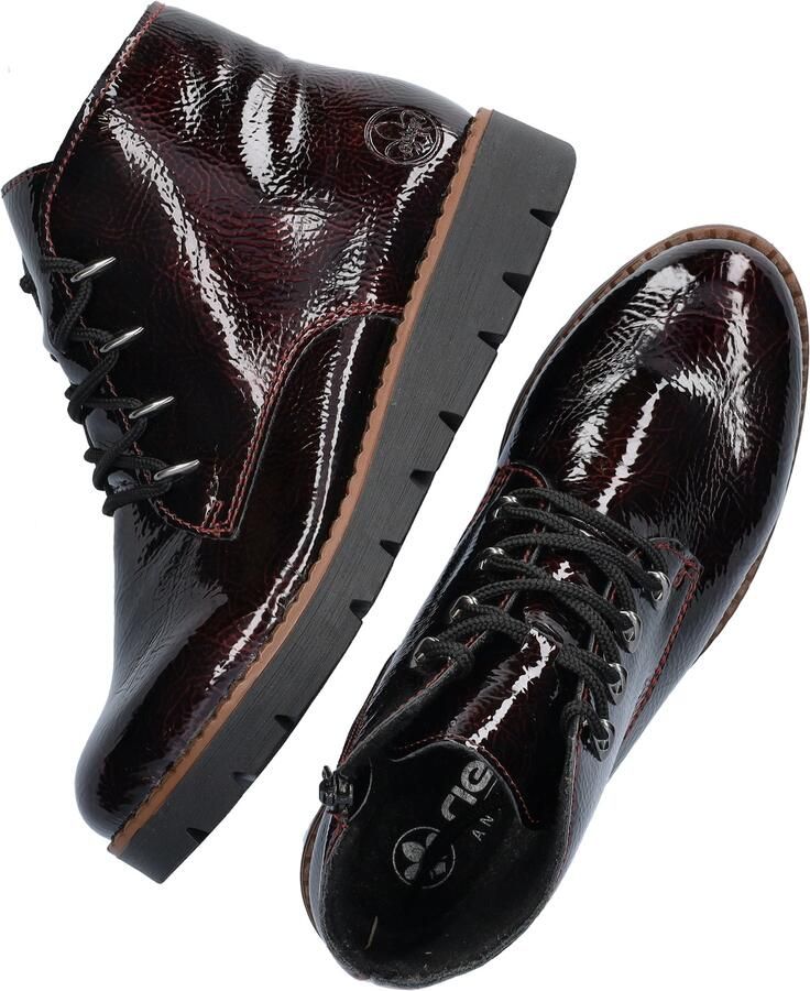 Rieker Plateaulaarsjes veterschoenen enkellaars wedge laarzen met aantrek-lus in glanzend look - Foto 3