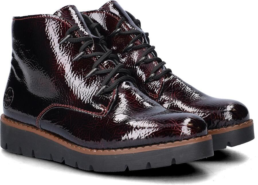 Rieker Plateaulaarsjes veterschoenen enkellaars wedge laarzen met aantrek-lus in glanzend look - Foto 4