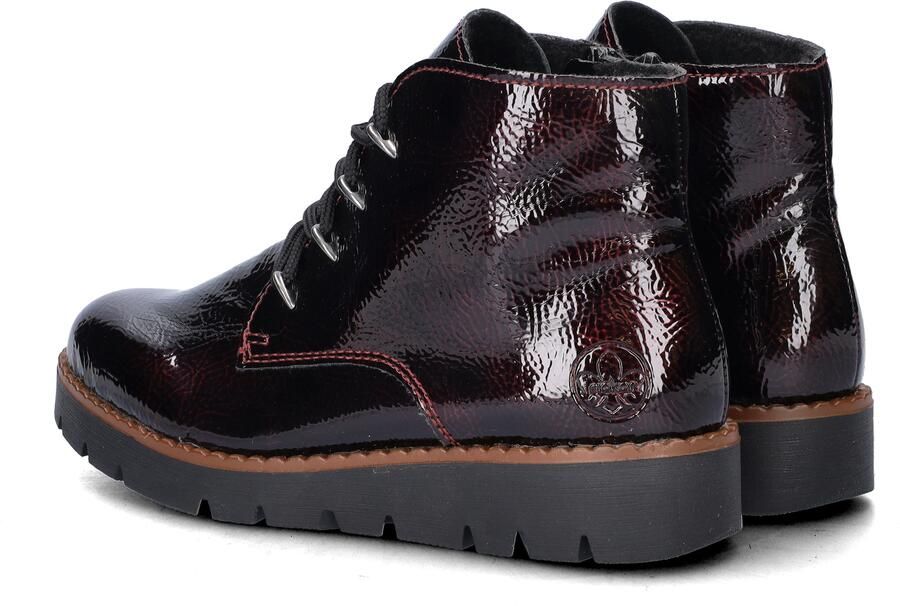 Rieker Plateaulaarsjes veterschoenen enkellaars wedge laarzen met aantrek-lus in glanzend look - Foto 5