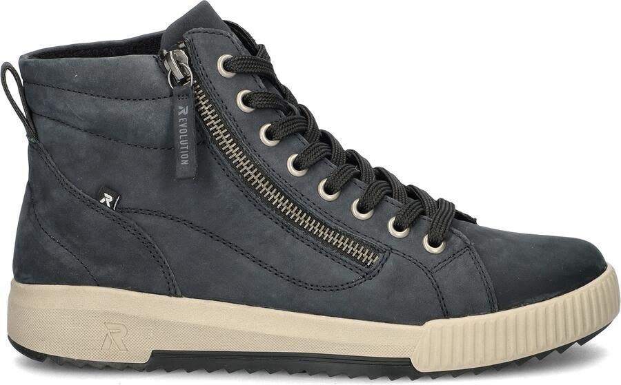 RRieker R-Rieker Hoge veterschoenen ankle boot high top sneaker leisure boots with zipper